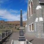 The memorial to the first minister of the NG Kerk in Merweville the Reverend Schalk Willem Pienaar, who was a victim of the devastating Spanish Flu and passed away on 4 November 1918