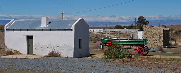 An old trek wagon in Prince Albert Road reminds us of a time when travel in the Karoo was slow and uncomfortable