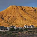 The Karoo National Park Rest Camp bathed in the glow of evening sunlight