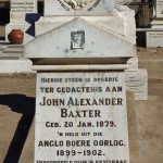 Gravestone of John Baxter in the Aberdeen Cemetery