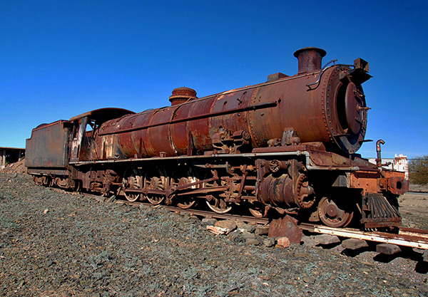 Old steam locomotive in Klipplaat