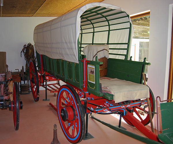 Restored transport wagon in the Jansenville Museum