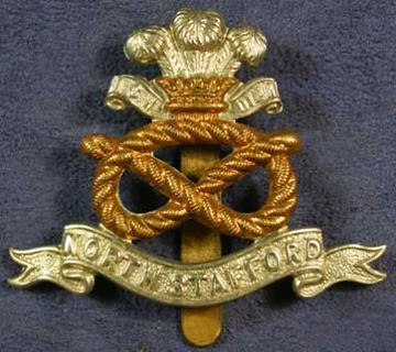 Cap badge of the North Staffordshire Regiment
