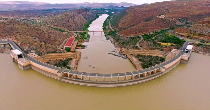 Aerial view of the Gariep Dam